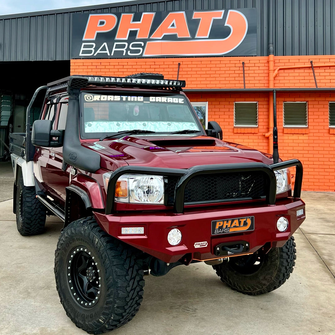 Phat Bars Toyota Landcruiser 79 Series Bull Bar With Hoops 04